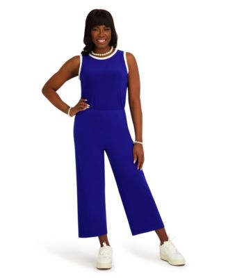 Women's High-Rise Pull-On Wide-Leg Cropped Pants