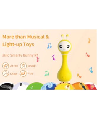 Smarty Bunny Musical Baby Rattle - Light-Up Educational & Sensory Toy with Songs and Color Learning