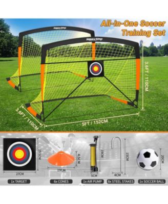 Soccer Goal 7'x5', 6.6 x3.3', 5'x3.6', 4'x3', 3'x2.2' Soccer Net for Kids Backyard