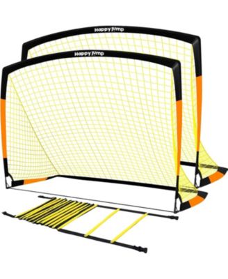 7'x5' Soccer Goal Net 2 Set with Agility Ladder 12 Rung 20 FT Speed Training