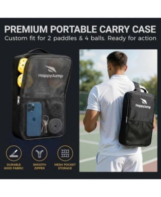 Pickleball Paddle Set - USAPA Approved Fiberglass Rackets with 4 Balls and Bag - Great Gift for Family, Friends and Pickleball Lovers