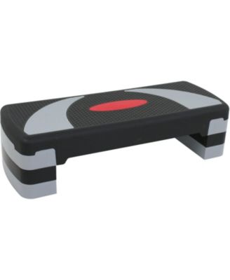 31   Aerobic Step Platform, Adjustable Exercise Workout Stepper with Stable Risers, Stand Up Steppers for Exercise at Home, Fitness Equipment