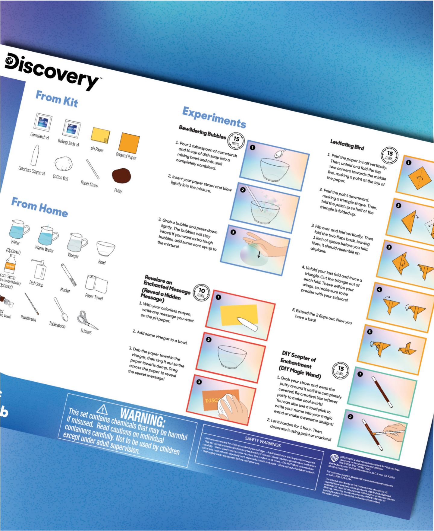 Детские игрушки Discovery Kids Magic Science Lab Hands-On Experiments Science Kit, Ages 8+ — фото 2