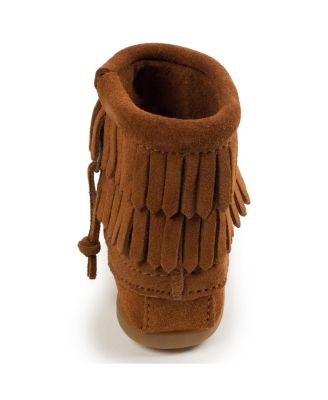 Little Girls Kids' Suede Double Fringe Side Zip Boots