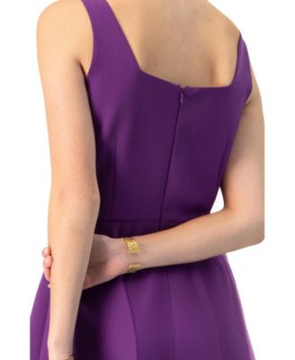 Women's Wide-Leg Jumpsuit with Classic Strap and Squared Neck