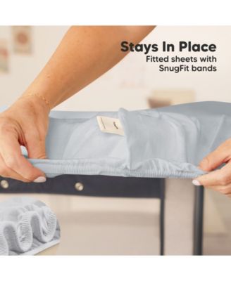 Mini Crib Sheets for Baby Girls, Boys, 2-Pack Soothe Pack and Play Sheets Fitted, Pack N Play Mattress Sheet