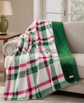 Reversible Plaid Plush Throws, 50" x 70"