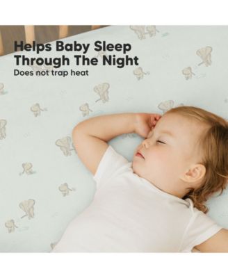 Mini Crib Sheets for Baby Girls, Boys, 2-Pack Soothe Pack and Play Sheets Fitted, Pack N Play Mattress Sheet