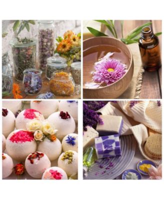 16 Bags Dried Flowers Herbs Kit Soap Candle Bath Rose Petals