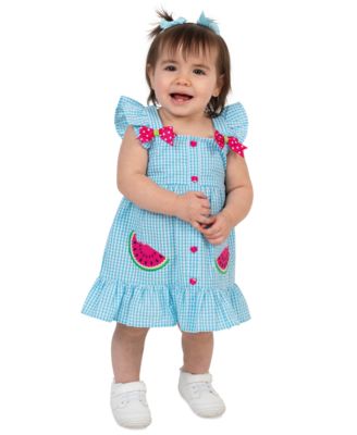 Baby Girls' Watermelon Applique Dress and Bloomer, 2-Piece Set