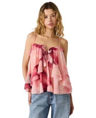 Women's Printed Sweetheart Neck Top