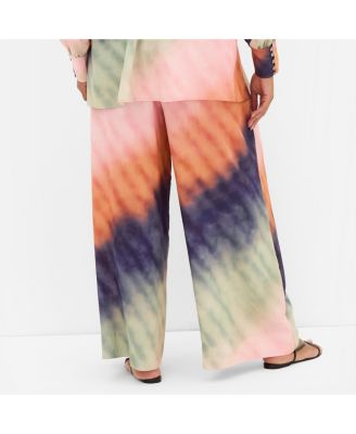 Women's Sunset Ombre Print Wide Leg Pant