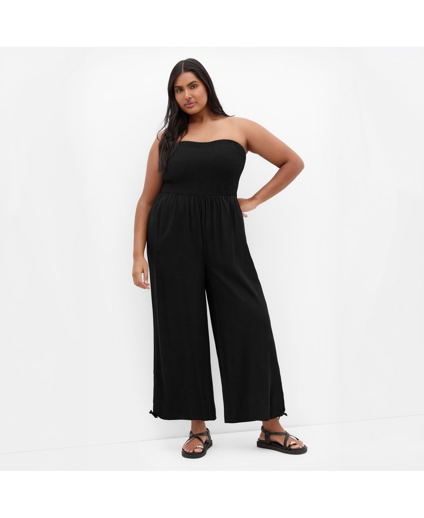 Женский комбинезон CITY CHIC Plus Size Ally Strapless Jumpsuit, цвет: Чёрный — фото 3