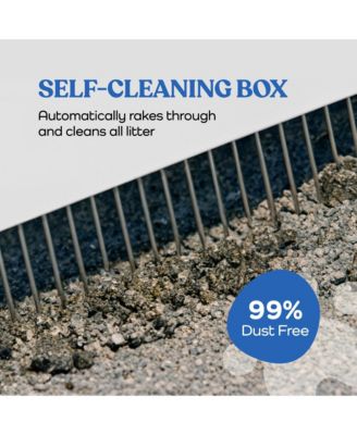  Wi-Fi Smart Litter Box with Touchscreen App Control, Wide Entryway, Self-Cleaning System and Odor Seal Technology, Quiet Operation