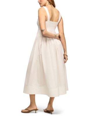 graduation dresses midi length Zapakasa Women White Satin A Line Midi Graduation Dress Scoop Neck  Engagement Dress