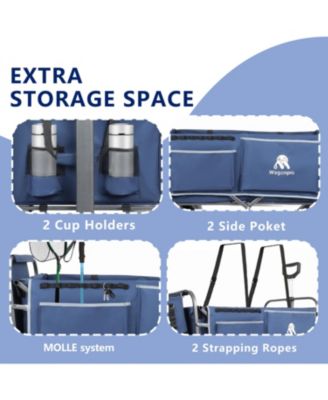 500lbs Beach Utility Carts w/ Cooler Bag & Liner Set