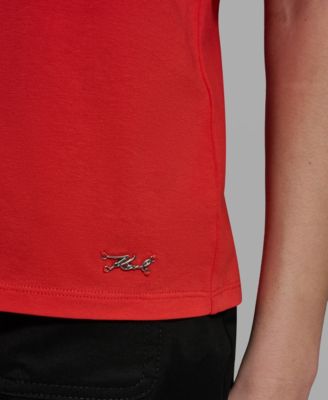 Women's Ruffle-Sleeve Crewneck Top