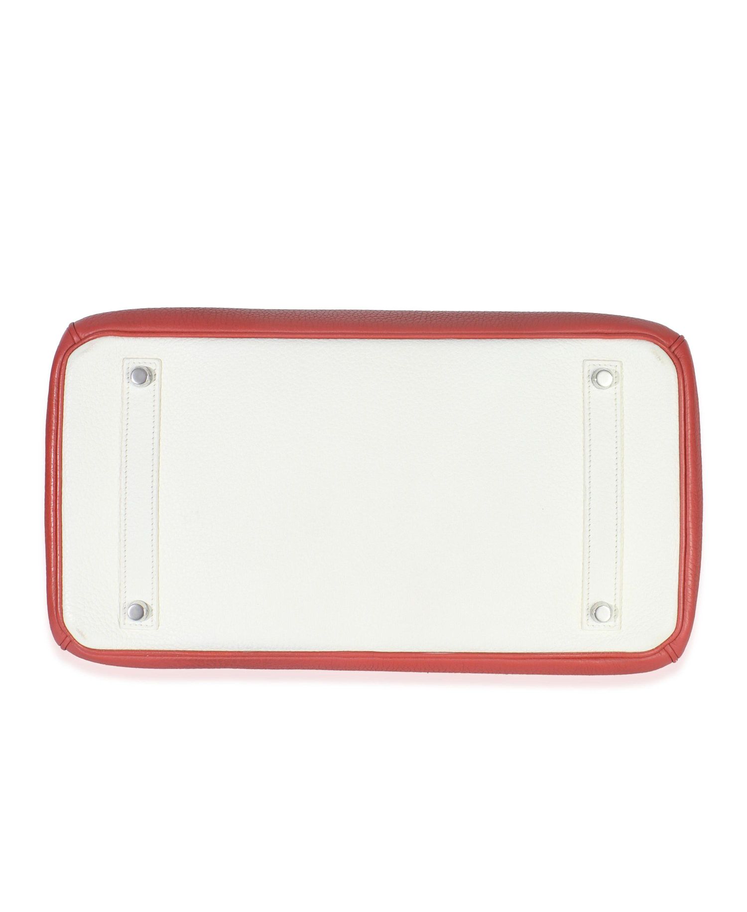 Sanguine White Clemence Verso Birkin 35 PHW