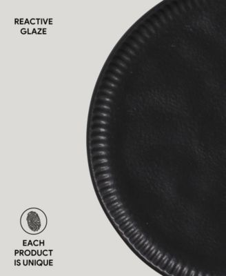 Stoneware Linhas Dinner Plates, Set of 6