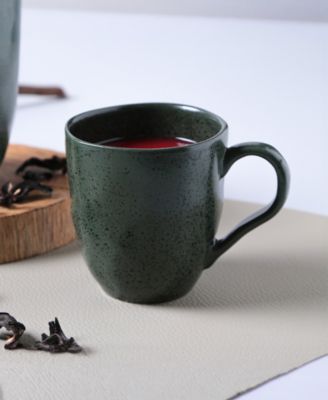 Stoneware Coffee Mugs, Set of 4