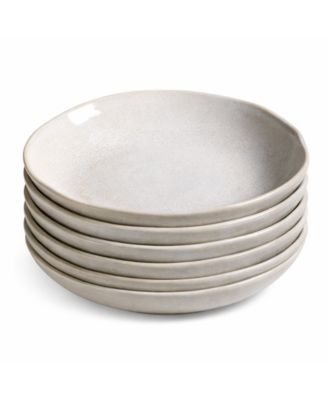 Stoneware Pasta Bowls, Set of 6