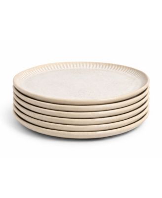 Stoneware Linhas Dinner Plates, Set of 6