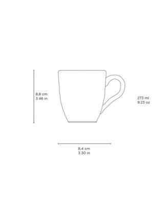 Stoneware Coffee Mugs, Set of 4