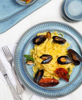 Stoneware Linhas Dinner Plates, Set of 6