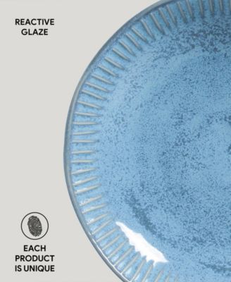 Stoneware Linhas Salad Bowls, Set of 6