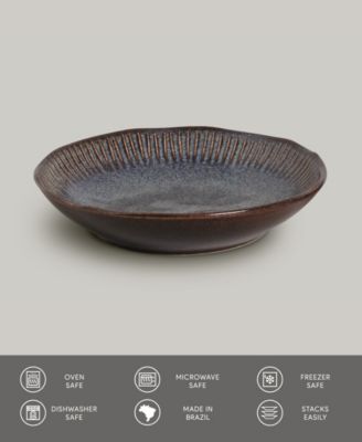 Stoneware Linhas Salad Bowls, Set of 6