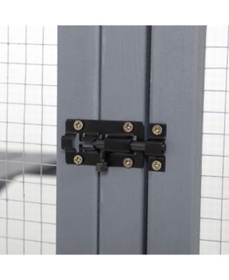 Outdoor Wooden Cat Enclosure with 3-Tier Catio, Lockable Door, Sun Roof, Spacious Play Area