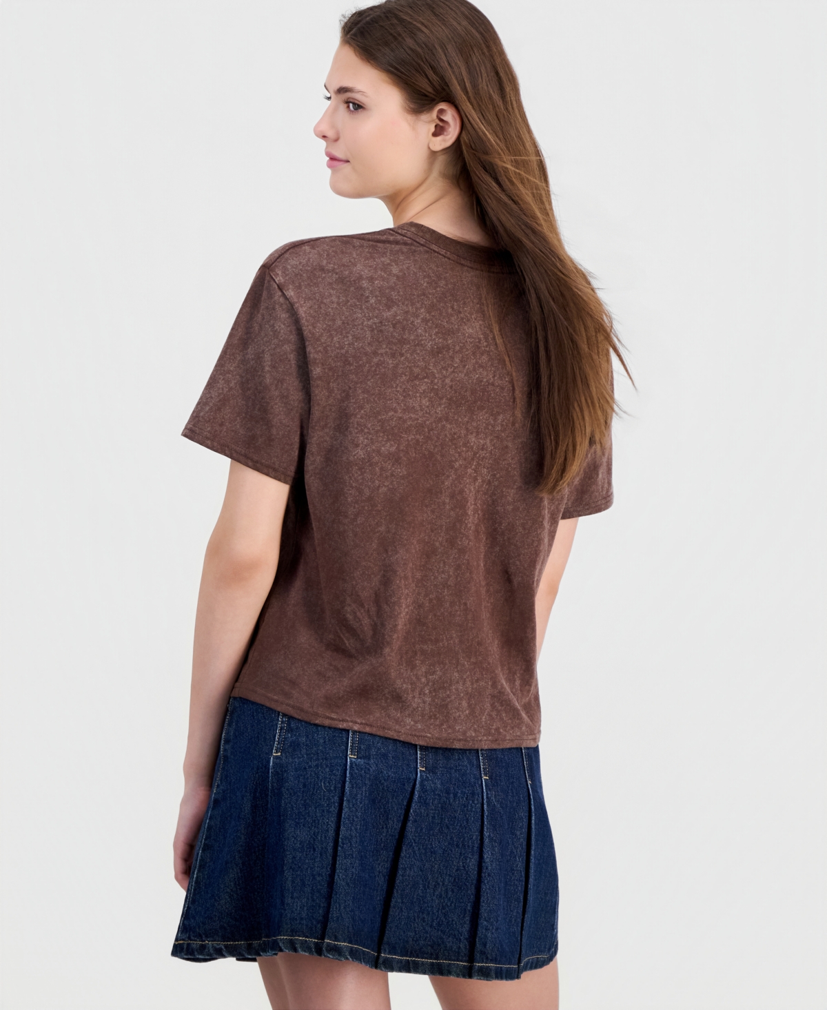 Rebellious One Juniors' Tokyo Graphic Mineral-Wash Crop Tee
