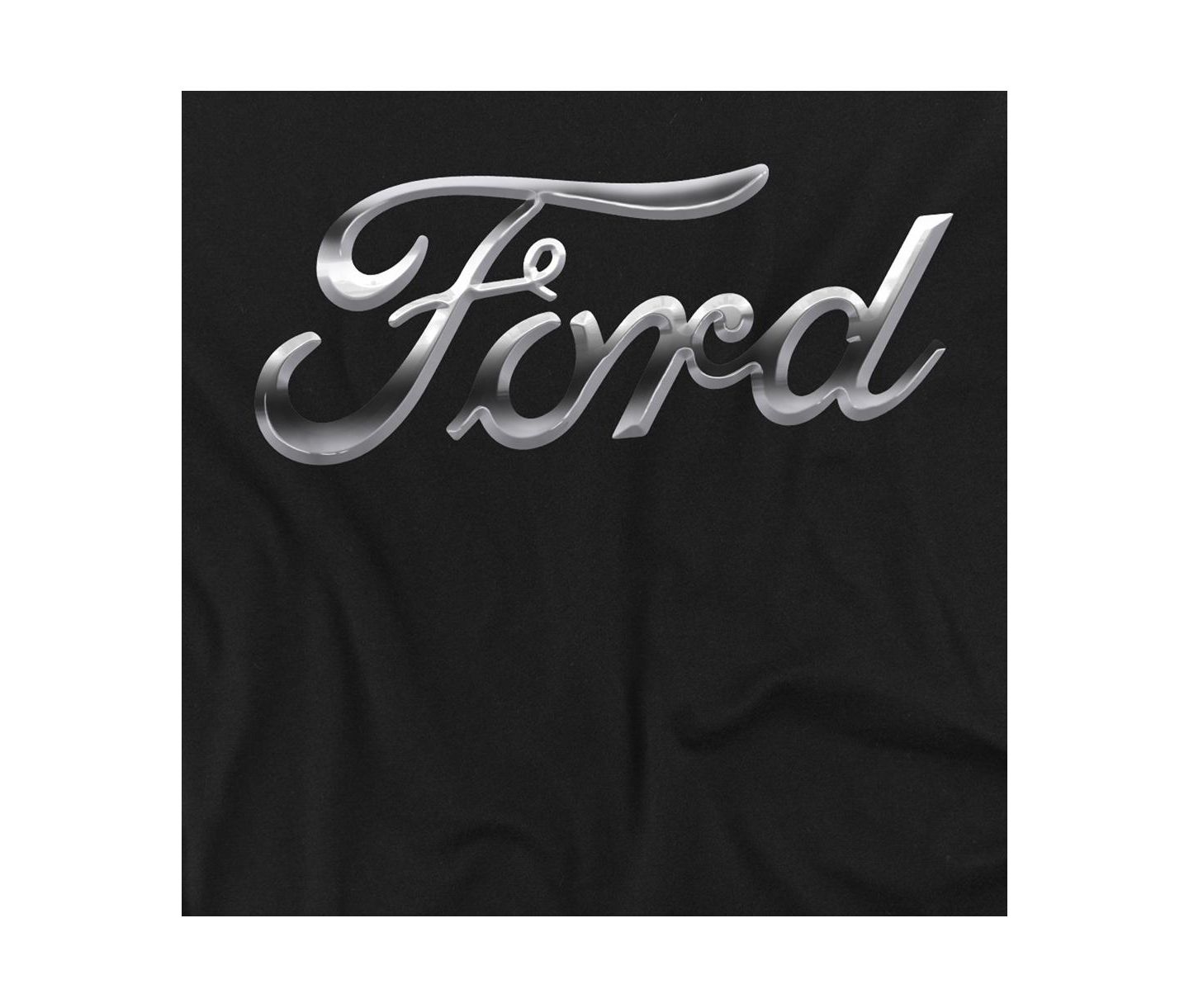 Мужская футболка Mustang Big & Tall Chrome Ford Logo, цвет: Чёрный — фото 3