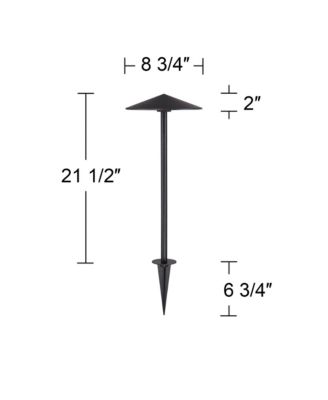 Chesapeake High Modern Outdoor Landscape Path Light Porch House 3 Watt LED Bulb, Metal Shade