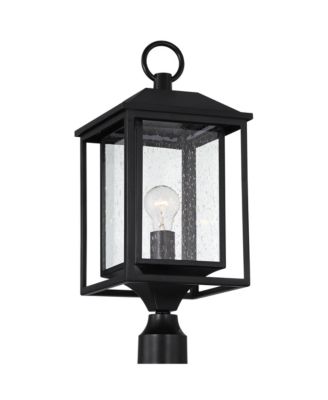 Califa 21 3/4" Black and Seeded Glass Pier Mount Light