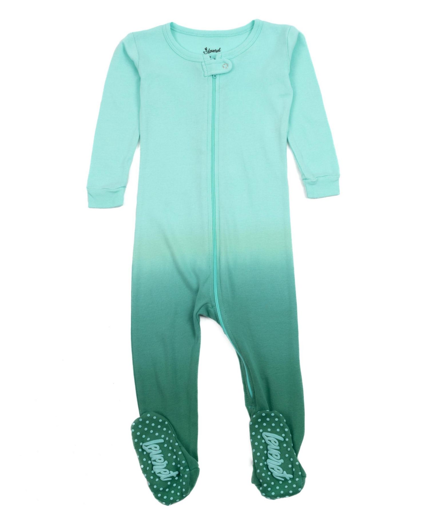 Baby Matching Family One Piece Footed Cotton Long Sleeve Tie Dye Pajamas.
