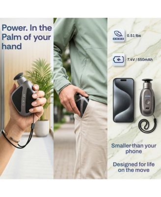 Pulse Go Portable Massage Gun with Adjustable Intensity and Interchangeable Heads for Targeted Muscle Relief