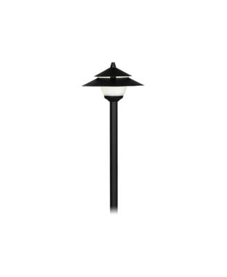 Pagoda 15" High Modern Outdoor Landscape Path Light Porch House Exterior Low Voltage LED Bulb Aluminum