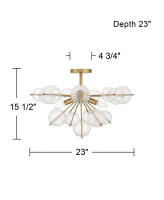 Possini Euro Magrania 23" Wide Gold Sputnik 3-Light Ceiling Light