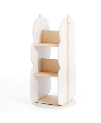 360 Kid's Rotating Bookshelf Toy Storage Organizer with 5 Shelves