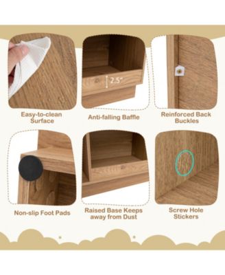 3-Tier House-Shaped Toy Storage Organizer with Open Shelves