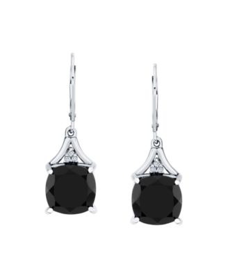 Onyx (8 ct. t.w.) and Diamond Accent Drop Earrings in Sterling Silver