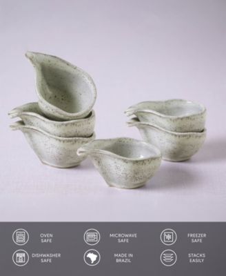 Stoneware Teardrops, Set of 6