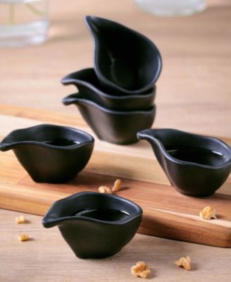 Stoneware Teardrops, Set of 6