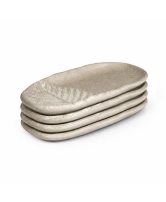 Seiva Stoneware Shallow Oval Platters, Set of 4