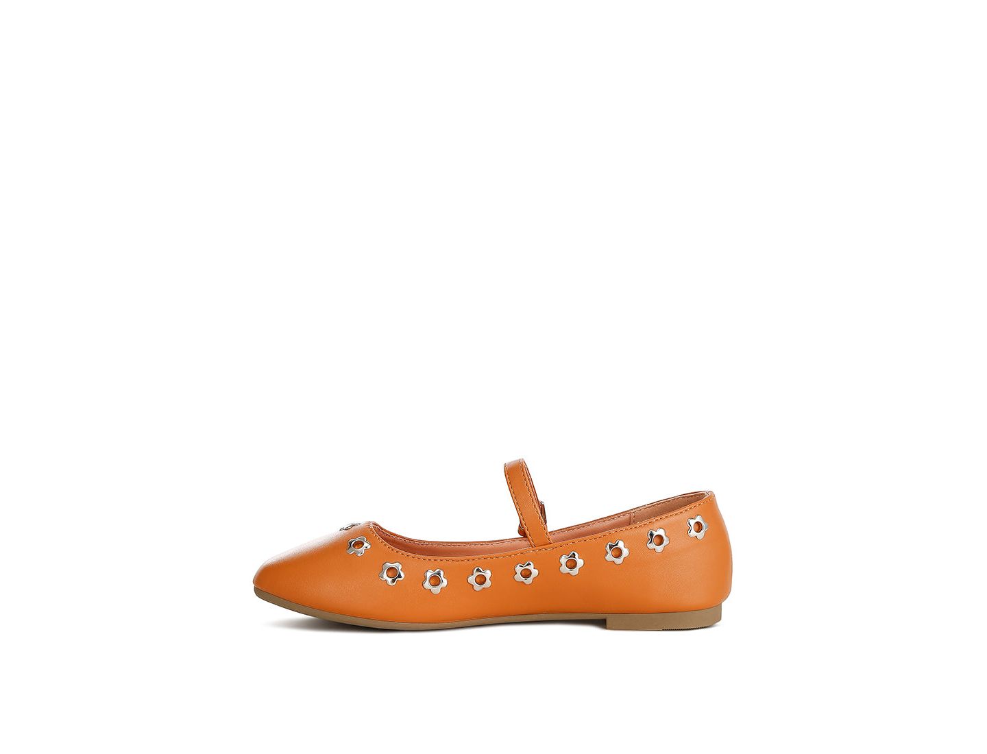 Женские балетки London Rag Tanzer Floral Eyelet Strapped Ballerinas, цвет: Бежевый / Хаки — фото 5