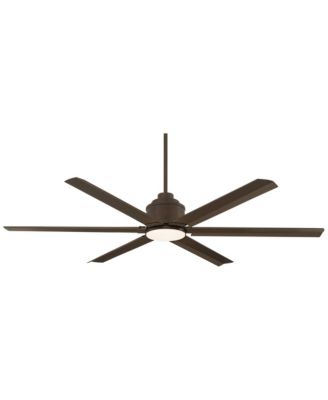 65" Ultra Breeze Bronze LED Ceiling Fan with 36" Rod