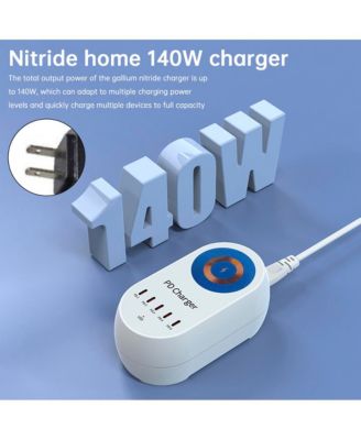 140W Charger - 5 Port Fast Charging Station with 100W PD and 15W MagSafe
