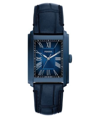 Men's Carraway Three-Hand Navy Croco Leather Watch 30mm