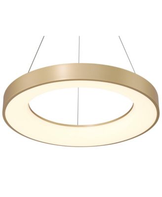 Cafferty Sanded Ring Pendant  Modern Dimmable LED Fixture for Dining Room Kitchen Island